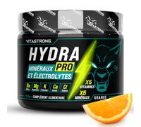 Hydra Pro Electrolyte Poudre 250g, 5 Minéraux, Orange, Vitastrong