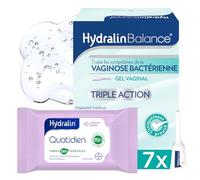 Hydralin Balance - Gel Intime vaginal + Lingettes intimes femme - Traitement Vaginose Bactérienne - Inconfort vaginal & Odeurs vaginales - Restaure la Flore Intime - Dispositif Médical x7 Applicateurs