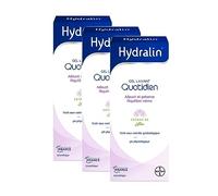 Hydralin Quotidien Gel lavant intime quotidien - Cosmétique - Adoucit et préserve l'équilibre intime - Extrait de lotus - Testé sous contrôle gynécologique - pH physiologique- 3x200ml