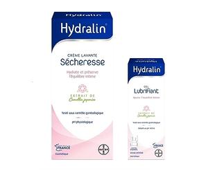Hydralin® Sécheresse Crème lavante toilette intime 200ml -Hydrate et protège + Hydralin Lubrifiant Gel intime 50ml -Hydrate, apaise et lubrifie la zone intime - Cosmétiques - Fabriqués en France.