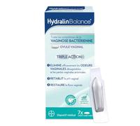 Hydralin Ovule vaginal – Traitement vaginose bactérienne, triple action – 7 ovules