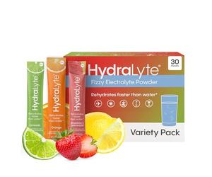 Hydralyte Lot de 30 paquets d'hydratation variés | Électrolytes pour tous les âges