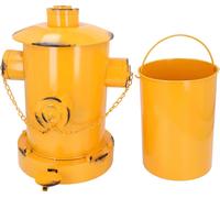 Hydrant de feu poubelle peut décorative rétro style industriel Indoor Outdoor poubelle en fer avec seau pour le jardin Home cuisine jaune jaune