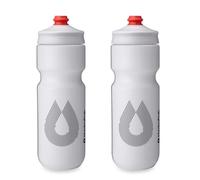 HydraPak | Bouteille Polar - Lot de 2 Gourdes de Cyclisme Breakaway Surge Légères - Haut Débit, Bouteille souple de Cyclisme et Sport (Blanc, 740 ml / 25 oz)
