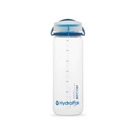 HydraPak Bouteille recon 750ml, gourde sans BPA, fabriquée en Tritan 50% recyclé, bouchon rotatif avec technologie smooth flow Clear/Navy/Cyan