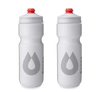 HydraPak Breakaway Surge - Gourde de vélo légère (25oz, Blanc) | Haut débit, Étanche, Facile à presser, Rainure de préhension, Bouchon auto-étanche, pour Vélo