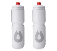 HydraPak Breakaway Surge - Gourde de vélo légère (30oz, Blanc) | Haut débit, Étanche, Facile à presser, Rainure de préhension, Bouchon auto-étanche, pour Vélo