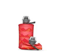HydraPak Mountain Stow (350ml, 12oz) - Collapsible Water Bottle - Ultralight & Packable Travel Bottle, Flexible Ski, Hike, Bike or Climb Squeeze Flask - Redwood Red