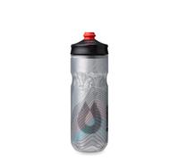 HydraPak Polar Surge - Gourde isotherme pour vélo (20oz, Argent Ascent) | Haut débit, Isolation Tri-couche, Étanche, Facile à presser, Bouchon auto-obturant, pour Vélo