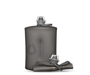 HydraPak Stow (1 L, 32 oz) - Bouteille d'eau pliable - Bouteille de voyage ultra légère et pliable, flacon souple pour ski, randonnée, vélo ou escalade - Gris mammouth