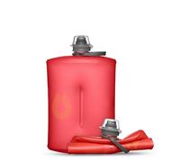 HydraPak Stow (1L, 32oz) - Rouge - Bouteille d'eau pliable - Bouteille de voyage ultra légère et pliable, flacon souple pour ski, randonnée, vélo ou escalade