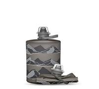 HydraPak Stow Moutains (500mL) -Gris mammouth- Bouteille d'eau pliable - Bouteille de voyage ultra légère et pliable, flacon souple pour ski, randonnée, vélo ou escalade