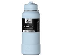 Hydrapeak Bouteille d'eau isotherme de sport de 950 ml avec paille ou couvercle à bec, anti-fuite et anti-déversement, garde les boissons froides pendant 24 heures, chaudes pendant 12 heures,