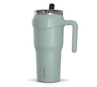 Hydrapeak Roadster Gobelet de 1200 ml avec poignée et couvercle à paille, couvercle pratique 2 en 1, gobelet de 1200 ml avec poignée (sauge pâle)