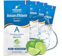 Hydrascore - Boisson d’Attente Citron Vert 4 Dosettes - Boisson Hypotonique Avant l’Effort - Apporte Énergie Progressive - Glucides, L-Arginine, Électrolytes & 6 Vitamines - Running, Vélo - H1041