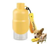 Hydratant compact pour animaux de compagnie, récipient d'eau résistant aux fuites, flasque pour chien de 7,48 pouces avec support à clip, récipient à boire pour chiot, bouteille à bec large avec const