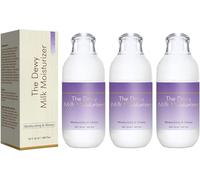 Hydratant pour le visage au lait de rosée, hydratation éclat de la peau en verre, formule légère, crème à absorption rapide non grasse pour peaux sèches et mixtes (3 Pcs)
