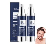Hydratant visage homme - Lotion hydratante et anti-âge en profondeur, crème visage 6 en 1 pour homme : hydratant anti-âge, crème pour le visage, vitamines E et B, soin hydratant quotidien (2 STÜCKE)