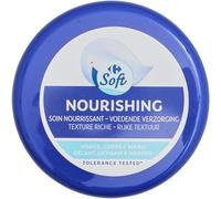 Hydratation quotidienne visage, corps et mains avec CARREFOUR SOFT crème nourrissante texture riche, pot de 250mL - Lot de 4
