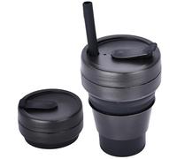 HYDRATE Tasse à café pliable - 400 ml noire réutilisable, passe au micro-ondes et au lave-vaisselle - Profitez de boissons chaudes ou froides n'importe où, n'importe quand avec cette tasse à café ou à