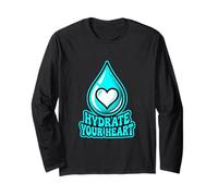 Hydratez Votre cœur, Prenez Soin de Vous, Motivation, Bien-être Manche Longue