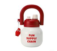 Hydratez-vous efficacement avec la grande flasque spacieuse en acier inoxydable de 680 ml (rouge et blanc)