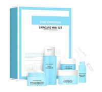 Hydrating Skincare Set Daily Cleanser Eye Cream Face Crème Boosting Drops Conçu Pour Différents Types De Peau Et Utilisez La Routine Soins La Peau