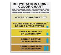 Hydration Status Guide Color Chart for Health Monitoring and Educational Bathroom Wall Art(Framed,08x12inch(20x30cm))