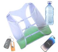 Hydration Vest, Hiking Water Backpack with 3L Bladder, Lightweight Gear, Breathable Gear for Running, Hunting, Trail, Cycling, Fishing, Camping, Outdoor Adventures, Black, Blue and White & White Green