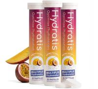 HYDRATIS - 3x20 Pastilles Hydratation Electrolytes - Mangue Passion | Améliore l'Hydratation et Favorise l'Énergie - Formule Isotonique - Sport. Récupération. Bien-être