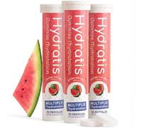 HYDRATIS - 3x20 Pastilles Hydratation Electrolytes - Pastèque | Améliore l'Hydratation et Favorise l'Énergie - Formule Isotonique - Sport. Récupération. Bien-être