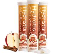 HYDRATIS - 3x20 Pastilles Hydratation Electrolytes - Pomme/Cannelle | Améliore l'Hydratation et Favorise l'Énergie - Formule Isotonique - Sport. Récupération. Bien-être