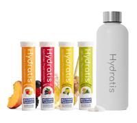 HYDRATIS - 4x20 Pastilles Hydratation Electrolytes + Gourde Blanche 500ml