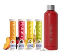 HYDRATIS - 4x20 Pastilles Hydratation Electrolytes + Gourde Rouge 500ml