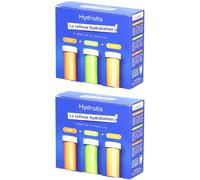 HYDRATIS - Pack 3 Mini Tubes Electrolytes Pêche, Gingembre, Ananas Comprimés Effervescents 2x3x10 pc(s)