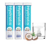 HYDRATIS - Pastilles Effervescentes Noix de Coco - Optimise l'Hydratation - Riche en Minéraux - Faible en Sucre - Goûts Légers - Sport, Crampes, Récupération - 60 Pastilles