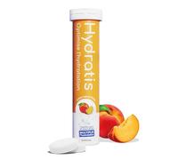 HYDRATIS - Pastilles Effervescentes Pêche - Optimise l'Hydratation - Riche en Minéraux - Faible en Sucre - Goûts Légers - Sport, Crampes, Récupération - 20 Pastilles