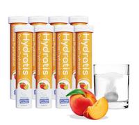 HYDRATIS - Pastilles Effervescentes Pêche - Optimise l'Hydratation - Riche en Minéraux - Faible en Sucre - Goûts Légers - Sport, Crampes, Récupération - 160 Pastilles