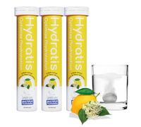 HYDRATIS - Pastilles Hydratation Electrolytes - Citron/Fleur de Sureau - Améliore l'Hydratation et Favorise l'Énergie - Formule Isotonique - Sport, Récupération, Bien-être - 3 tubes (60 Pastilles)