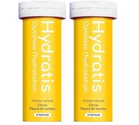 HYDRATIS - Pastilles Hydratation Electrolytes - Citron/Fleur de Sureau - Améliore l'Hydratation et Favorise l'Énergie - Formule Isotonique - Sport. - Format Découverte/Voyage (10 Pastilles) (Lot de 2)