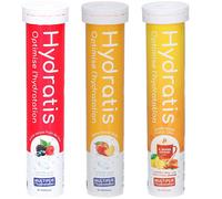 HYDRATIS Pastilles Hydratation Electrolytes Fruits des Bois + Pêche Miel Citron Comprimés Effervescents 3x20 pc(s)