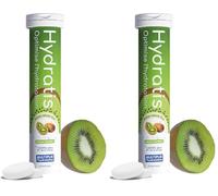 HYDRATIS - Pastilles Hydratation Electrolytes - Kiwi - Améliore l'Hydratation et Favorise l'Énergie - Formule Isotonique - Sport, Récupération, Bien-être - 1 tube (20 Pastilles) (Lot de 2)