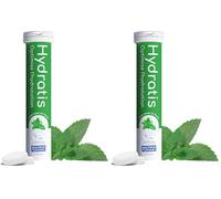 HYDRATIS - Pastilles Hydratation Electrolytes - Menthe - Améliore l'Hydratation et Favorise l'Énergie - Formule Isotonique - Sport, Récupération, Bien-être - 1 tube (20 Pastilles) (Lot de 2)