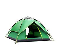 Hydraulic Automatic Pop Up Tent, Double-Layer Camping Tent, 3-4 Person Camping Tent, Good Stability, for Outdoor Camping-215 * 215 * 135Cm,Green