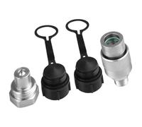 Hydraulic Quick Connector Set 3/8 Inch NPT Thread 10000 PSI High Pressure With Dust Cap Compatible for Enerpac C-604 for Parker 3000 Series for Hydraulic Jacks and Cylinders