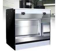 Hydravex Cabine de Peinture avec Cascade et éclairage LED, kit de Cabine de Peinture aérographe avec Rideau d'eau et système d'aspiration d'air, Cabine de Peinture Portable pour maquettes 58x50x40cm
