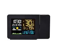 Hydravex RéVeil à Projection, Horloge NuméRique avec Projecteur Rotatif à 180°, éCran LCD Clair, RéPéTition, 12/24h, RéVeil à Projection avec Capteur ExtéRieur