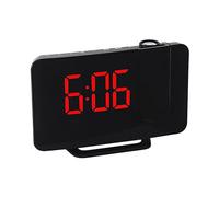 Hydravex RéVeil à Projection, RéVeil NuméRique avec Affichage Miroir, Port De Charge, RéPéTition, Luminosité à 4 Niveaux, Heure, Radio-RéVeil avec Projecteur à 180° pour Chambre à Coucher,Red