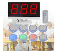 Hydravex Système de Buzzer sans Fil pour Jeux de Questions-réponses, 3 Modes de Jeu, idéal pour Les Jeux de Culture générale, Les Quiz, Les compétitions et Les soirées Quiz. Comprend buzzers 8Buttons