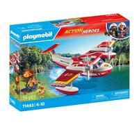 Playmobil 71463 Hydravion avec Pompier - Action Heroes - avec Un Personnage, des Animaux, Un Avion Anti-Incendie avec Fonction d'extinction et Une fôret en feu - Ville & Métiers - Dès 4 Ans